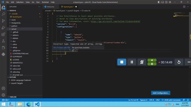 Install Odoo 16 and Configure VS code for Odoo v16 Development in Windows смотреть онлайн