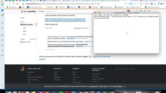 [Solved] PHP error failed to open stream: Permission denied on mac using Xampp server смотреть онлайн