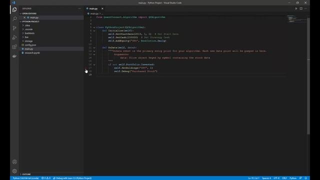 Debugging Python Algorithmic Trading Strategies in VSCode - LEAN CLI смотреть онлайн