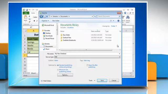 How to save a file as a PDF in Excel 2010 смотреть онлайн