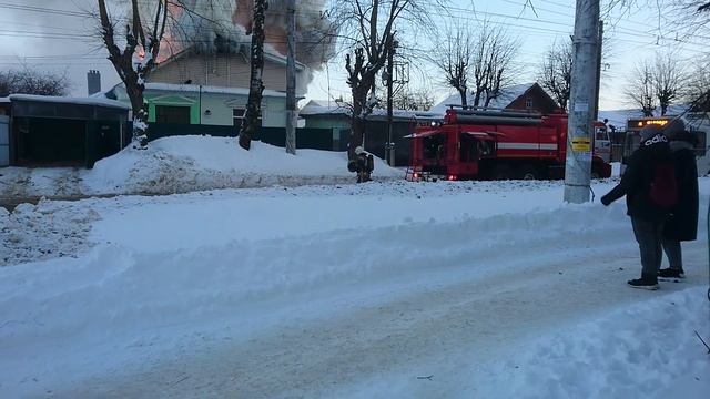 Пожар в частном доме на ул. Центральной. /20.02.2021/. смотреть онлайн