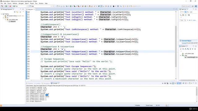 9# Character wrapper classes and methods | Java Programming: Step by Step from A to Z смотреть онлайн