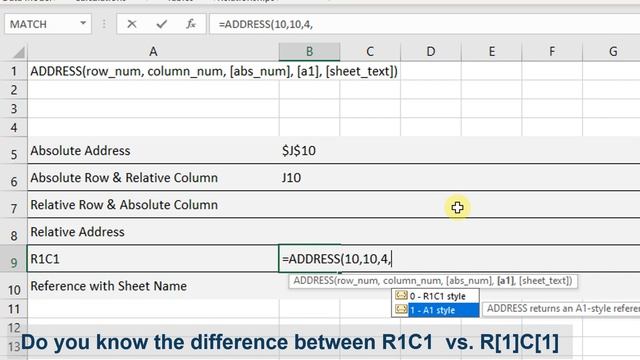 Excel ADDRESS Function in Tamil - Prabas MS Office смотреть онлайн