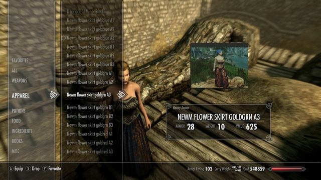 Skyrim Special Edition Mod Review Newmiller Skirt Armor смотреть онлайн