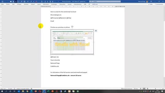 Serial Emails in Excel List with Word Template and Outlook смотреть онлайн