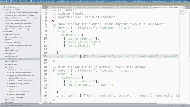 Sublime Text - better sidebar toggle with Chain of Command смотреть онлайн