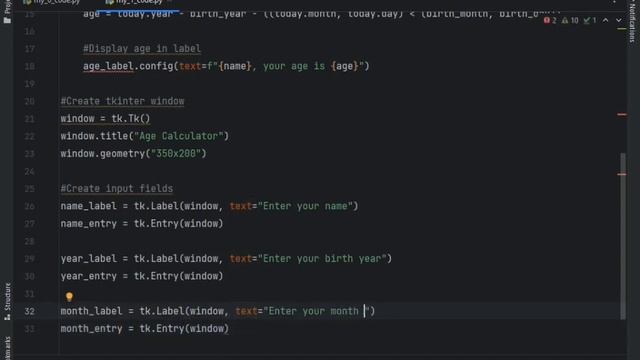 Building an Age Calculator in Python using Tkinter & Datetime Module | beginner's guide смотреть онлайн