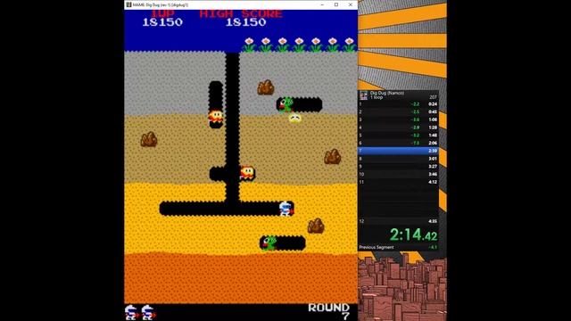 Arcade Speedrun Dig Dug (ディグダグ) [1982] World Record 4:33:89 смотреть онлайн