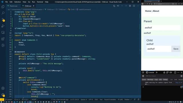 How To Communicate Between Parent And Child Components #1 - Vue Essentials смотреть онлайн