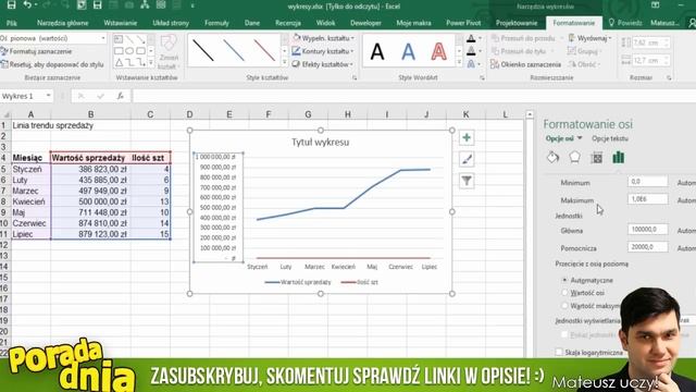 [iExcel.pl] Porada dnia #78 Wykres liniowy Excel, dwie osie смотреть онлайн