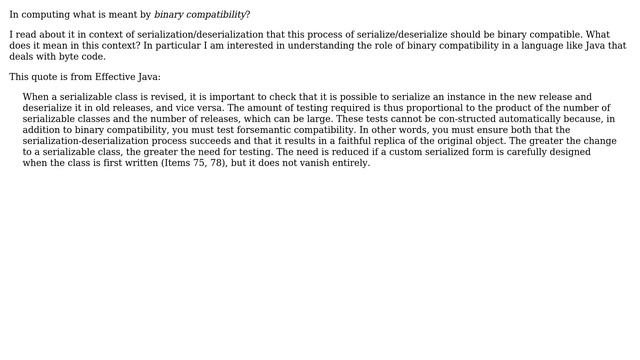 What is meant by binary compatibility? What is its importance during... смотреть онлайн