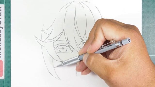 Anime Sketch | How To Draw Kazuha | Genshin Impact