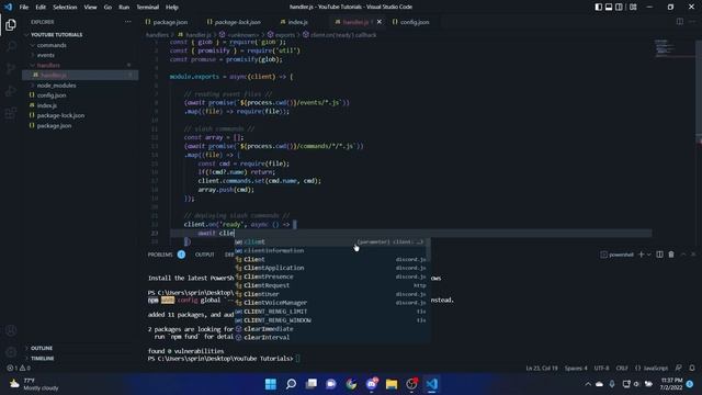 #2 - Command Handler + Reading Event Files | Discord.JS Series смотреть онлайн