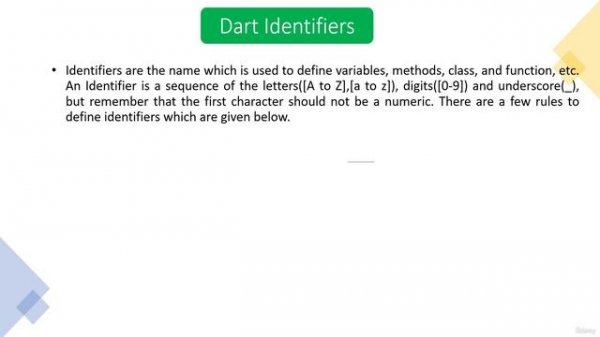 1 глава 4. First Dart Program and Dart Syntax