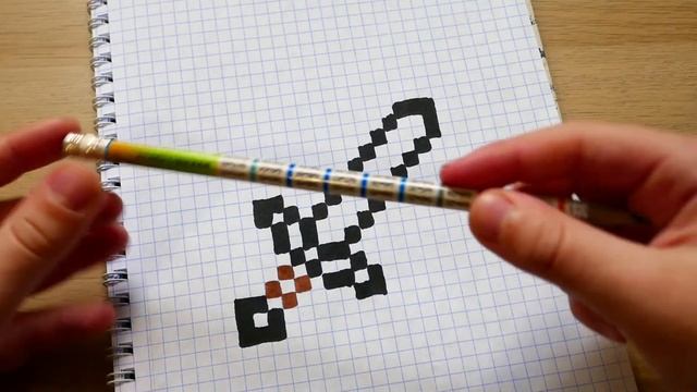 Как Нарисовать По Клеточкам Каменный меч?! ИЗ MINECRAFT ! смотреть онлайн
