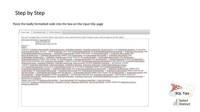 SQL Tips SQL Formatting Tool смотреть онлайн