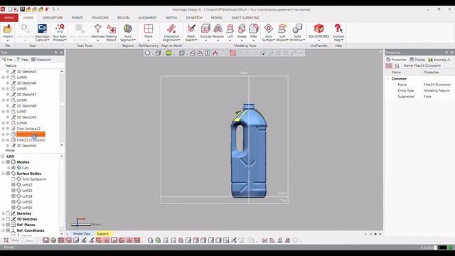Reverse Engineering of Plastic CAN (3D Scan to CAD Modeling) using Geomagic Design X смотреть онлайн