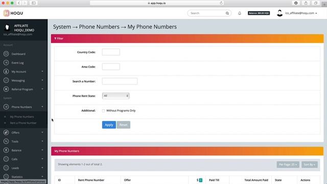 RU | HOQU MVP Affiliate and Merchant Dashboard смотреть онлайн
