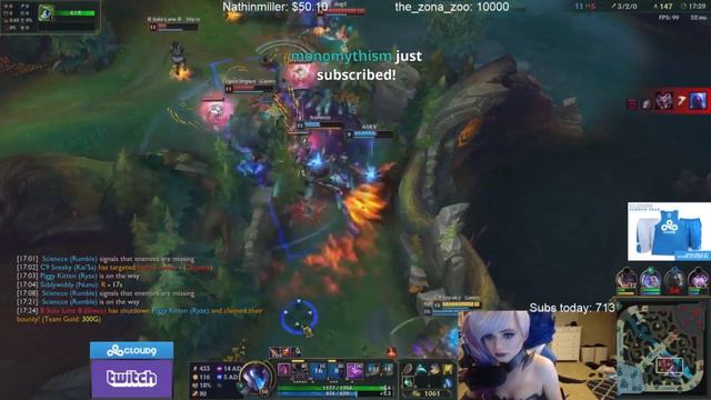 Cute Cosplay by C9 Sneaky (Kai'sa) | Full Match #2 смотреть онлайн