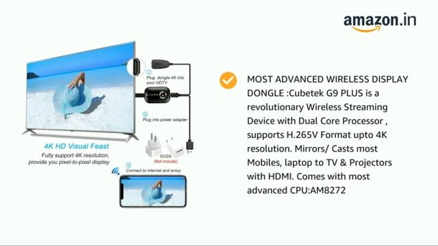 CUBETEK 4k Wireless Display Dongle смотреть онлайн
