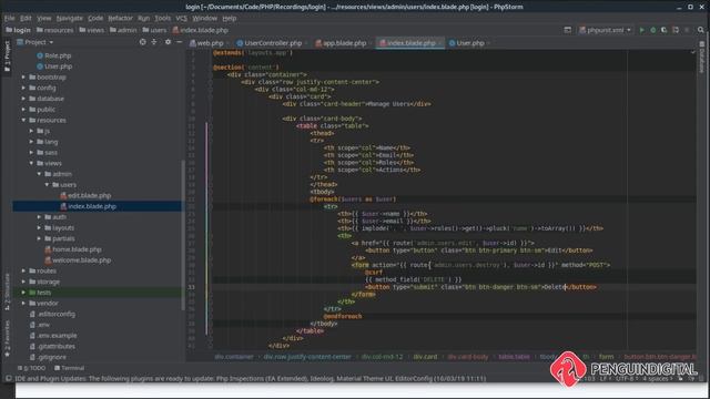 Laravel 5.8 Login System - Part 9: Deleting users смотреть онлайн