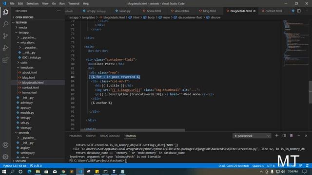 Blog post details using python (Django) part 9 смотреть онлайн