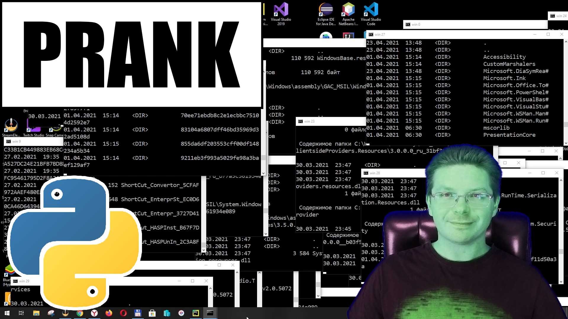 ? ПРАНК ? МНОГО ОКОН на python ? Вирус?!))) смотреть онлайн