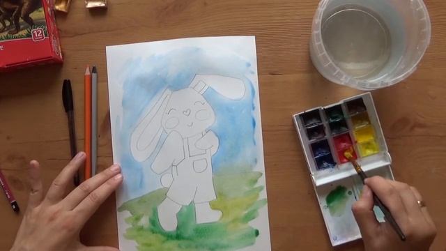 Как нарисовать ЗАЙЧИКА ❤ Видео-урок рисования. Рисуем быстро и легко!