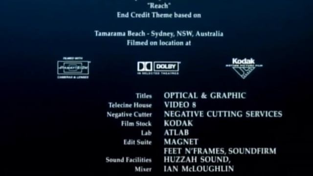 Filmed With Panavision Cameras & Lenses, Dolby In Selected Theatres, Kodak Motion Picture Film