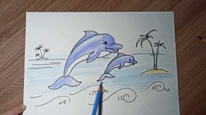 Как нарисовать дельфина поэтапный мастер класс.