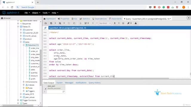 Date-Time Functions EXTRACT Exercise 3 смотреть онлайн
