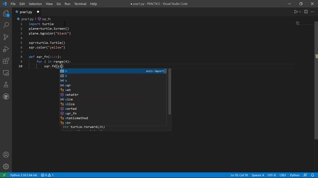 How to draw square pattern in python using turtle library || PYTHON for beginners смотреть онлайн