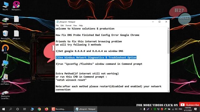 How Fix DNS Probe Finished Bad Config Error Google Chrome смотреть онлайн