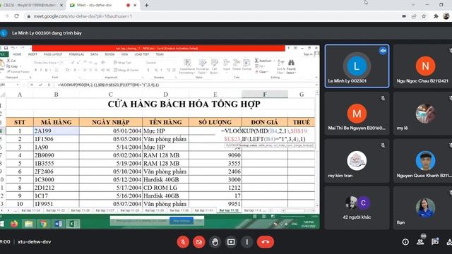 Tin học - buổi 20 (excel) смотреть онлайн