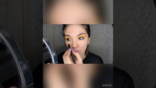 Макияж оранжевый и синий смотреть онлайн