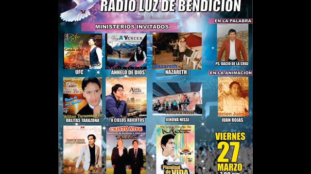 Espot 12 Aniversario Radio Luz De Bendicion 96.9 F M Este Viernes 27 De Marzo Huaycan 2015 смотреть онлайн