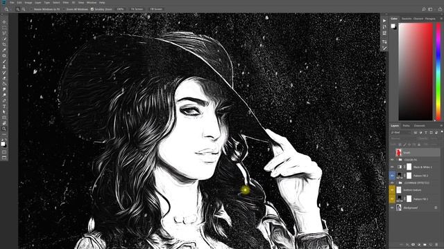 Stencil Vector Art Photoshop Action смотреть онлайн