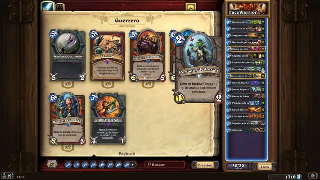 HEARTHSTONE - Guia GUERRERO - Baraja: Face Warrior TGT - Viciuslab смотреть онлайн