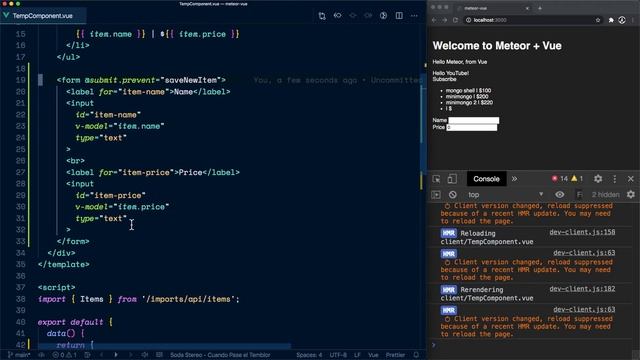 14: [Meteor + Vue] Adding a form смотреть онлайн