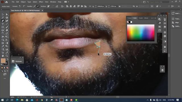 Vector Portrait in Adobe Illustrator 2021 | Vector Art | Vector Illustration смотреть онлайн