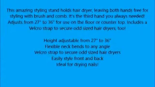 HAIR DRYER STYLING STAND HOLDER смотреть онлайн