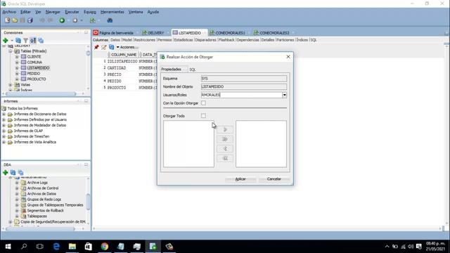 Oracle SQLDeveloper; Crear tablas, crear y conectar usuarios generar sentencias. смотреть онлайн