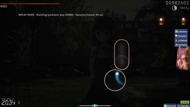 (ПЕРЕЗАЛИВ) Osu! Verbee - Ненужный (AR 10) смотреть онлайн
