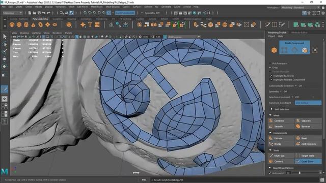 Modelling and texturing a 3D Game model in Maya, Zbrush, Substance painter and marmoset - Tutorial смотреть онлайн