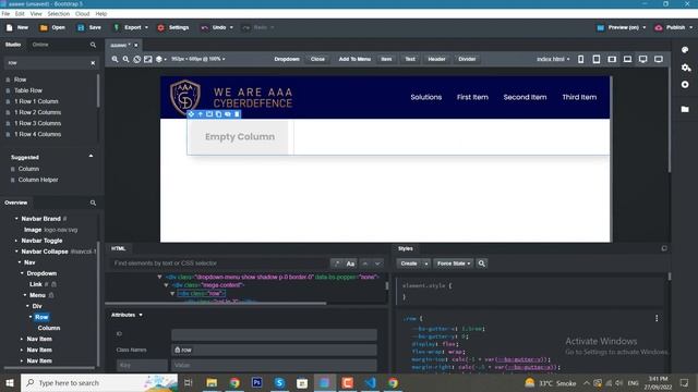 How to Create a Navbar Mega Menu using Bootstrap Studio смотреть онлайн