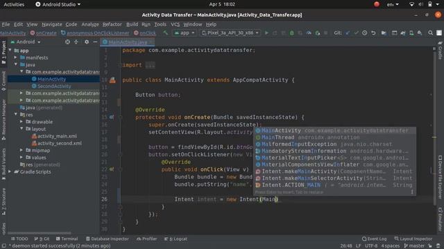 ANDROID - ACTIVITY DATA TRANSFER TUTORIAL IN JAVA смотреть онлайн