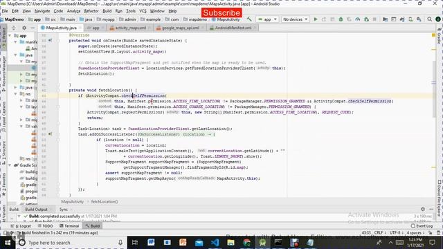 How to Get Current Location On Google Map in Android Studio | CurrentLocationOnMap смотреть онлайн