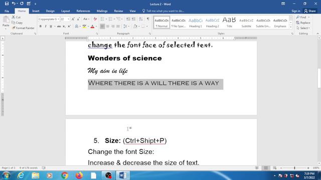 MS Word| Font options in MS Word|Bold|Italic|Underline|Color|Shape|Size смотреть онлайн