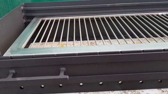 Мангал вставка с регулировкой по высоте + решетка гриль. смотреть онлайн