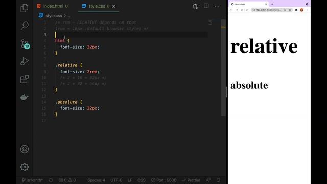 CSS3 Full Course[4K] - 16 | Rem values (37rem) in CSS | CSS Units | తెలుగులో | Srikanth Racharla смотреть онлайн